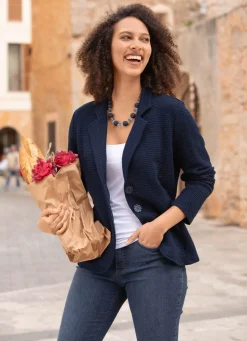 Damen Mona Blusenjacken|Basics<Blusenjacke mit Knopfleiste