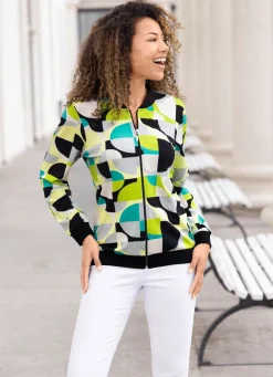 Damen Mona Blusenjacken<Blusenjacke mit tollem Druck