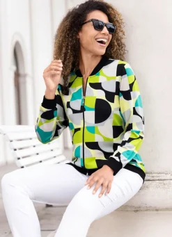 Damen Mona Blusenjacken<Blusenjacke mit tollem Druck