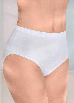 Hot brio lingerie Fünferpack Slips mit glänzenden Abschlüssen Damen Slips