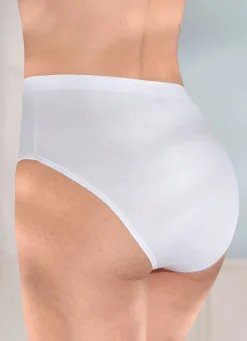 Hot brio lingerie Fünferpack Slips mit glänzenden Abschlüssen Damen Slips