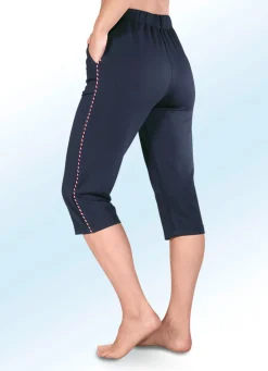 Damen Mona Freizeithosen<Caprihose mit bequemem Dehnbund