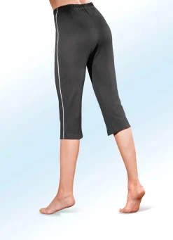 Damen Mona Freizeithosen<Caprihose mit Dehnbund rundum