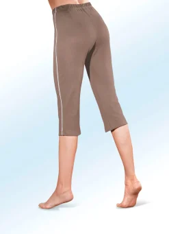 Damen Mona Freizeithosen<Caprihose mit Dehnbund rundum