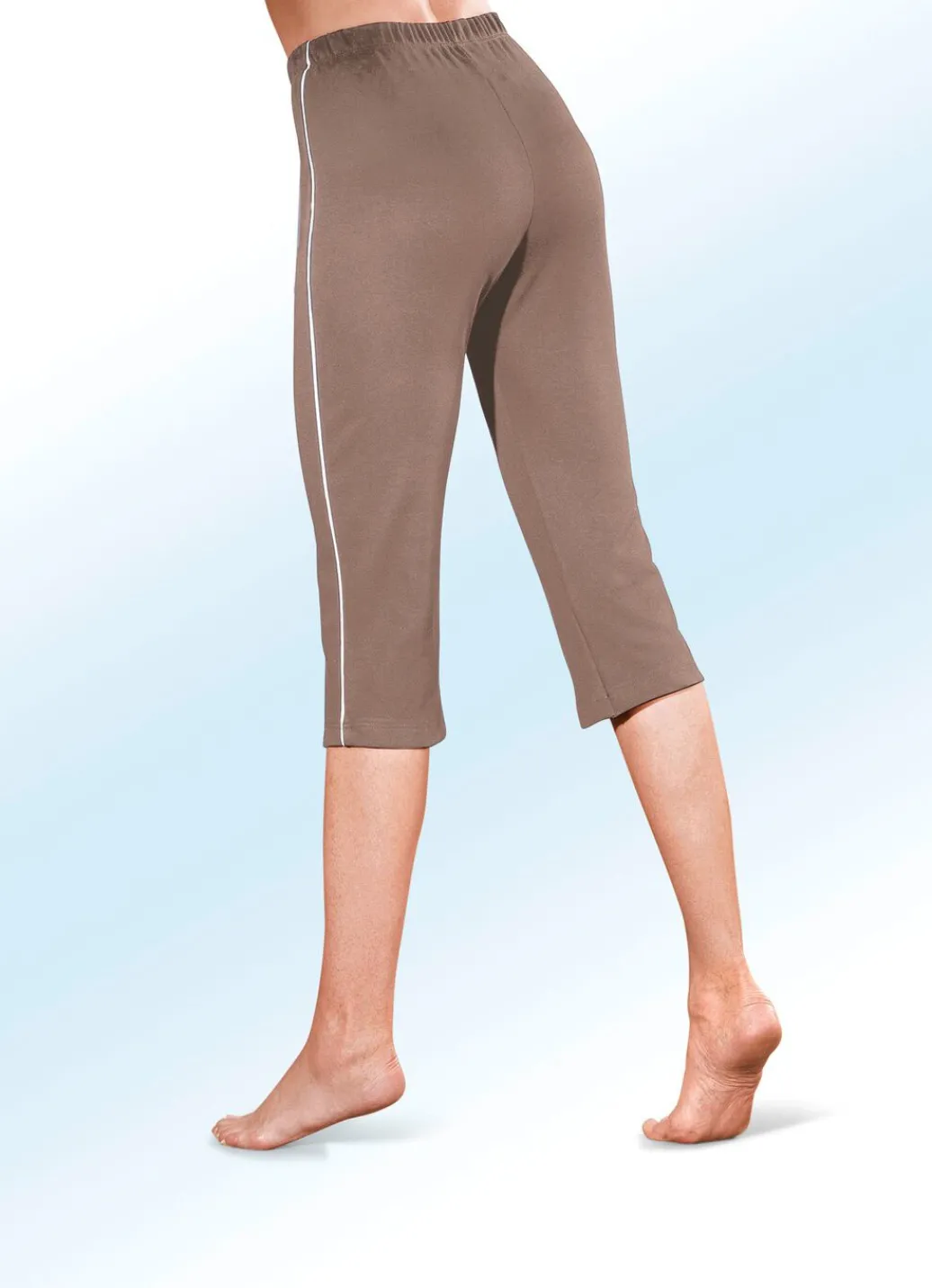 Damen Mona Freizeithosen<Caprihose mit Dehnbund rundum