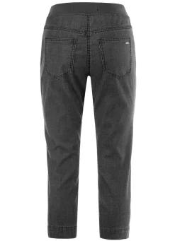 Damen Mona Shorts|Schlupfhosen<Caprijeans mit Strasssteinchenzier