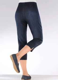 Damen Mona Schlupfhosen|Jeans<Capri-Jeans mit streckenden Biesen