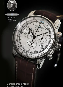 Hot Chronograph mit Lederband Herren Chronographen