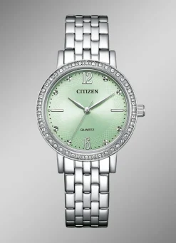 New Citizen Quartz-Damenuhr mit Edelstahlbandgehäuse Damen Quarzuhren