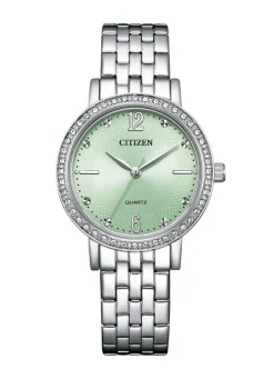 New Citizen Quartz-Damenuhr mit Edelstahlbandgehäuse Damen Quarzuhren