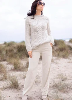 Damen Mona Lange Hosen|Schlupfhosen<Cordhose mit modisch weitem Beinverlauf