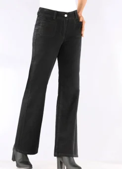 Damen Mona Lange Hosen<Cordhose mit weitem Beinverlauf