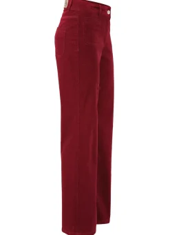 Damen Mona Lange Hosen<Cordhose mit weitem Beinverlauf