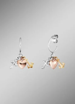 Hot Creole Glaube, Liebe & Hoffnung in Tricolor Damen Ohrschmuck