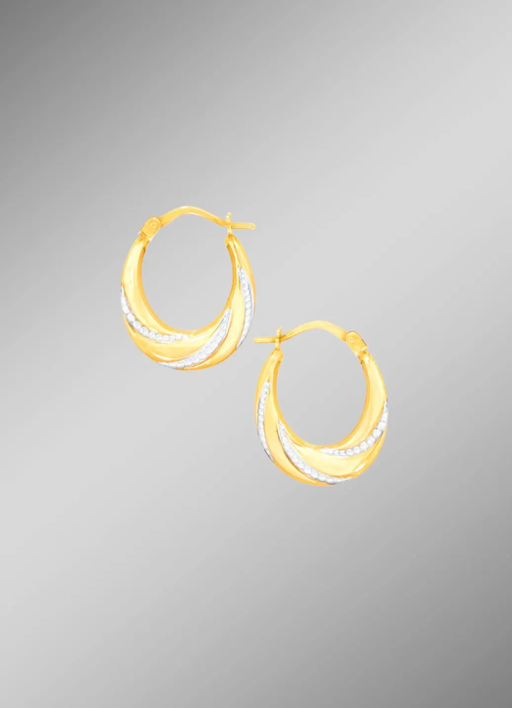 Sale Creolen in Bicolor Damen Ohrschmuck