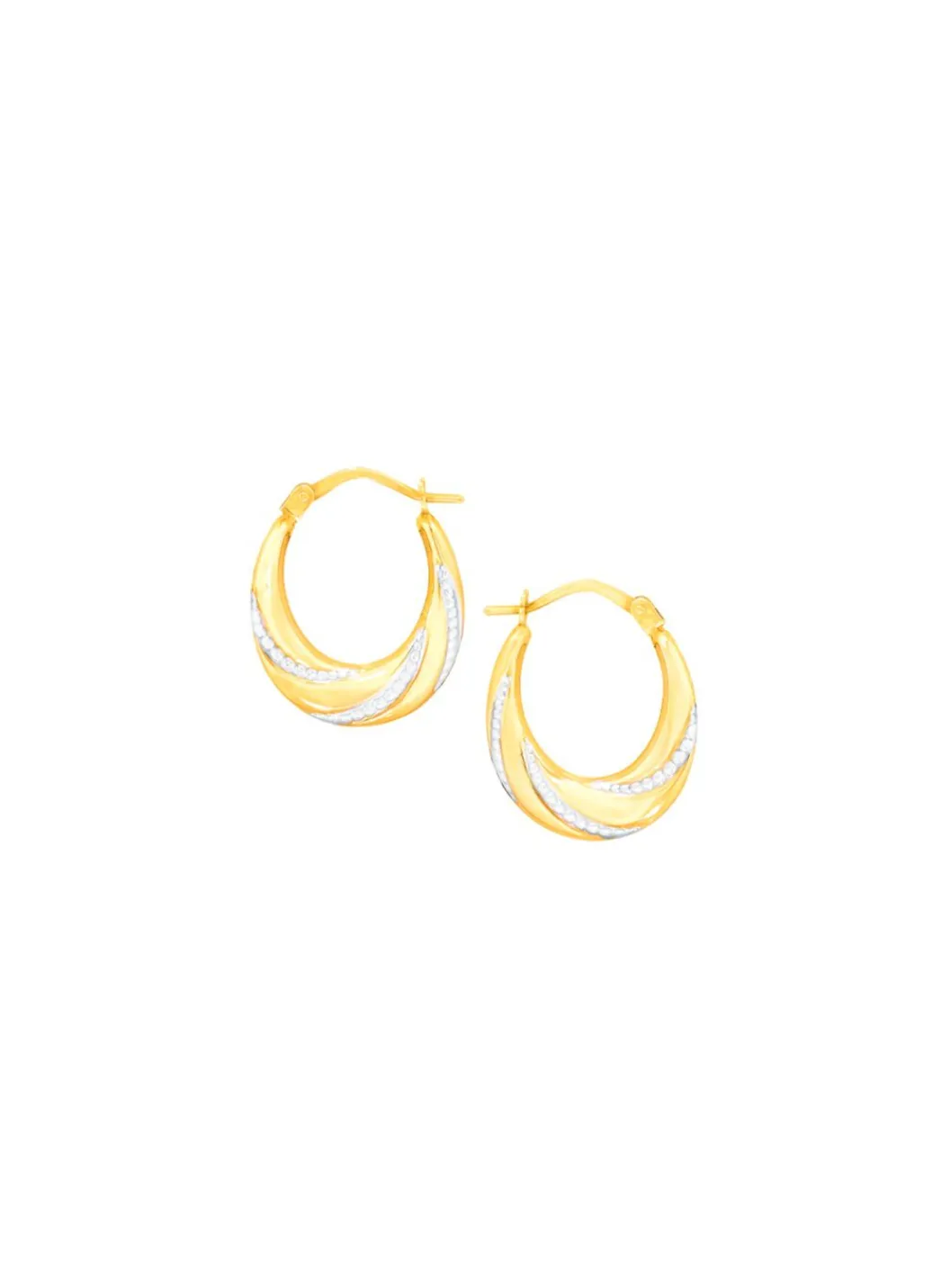 Sale Creolen in Bicolor Damen Ohrschmuck