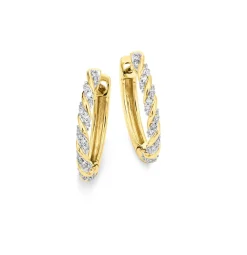 New Creolen mit Diamanten Damen Ohrschmuck