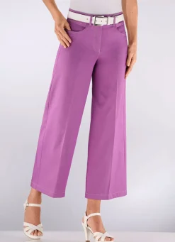 Damen Mona Lange Hosen|Culotten<Culotte mit modisch weitem Bein