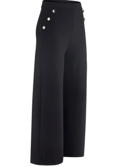 Damen Mona Schlupfhosen|Culotten<Culotte mit Zierknöpfen