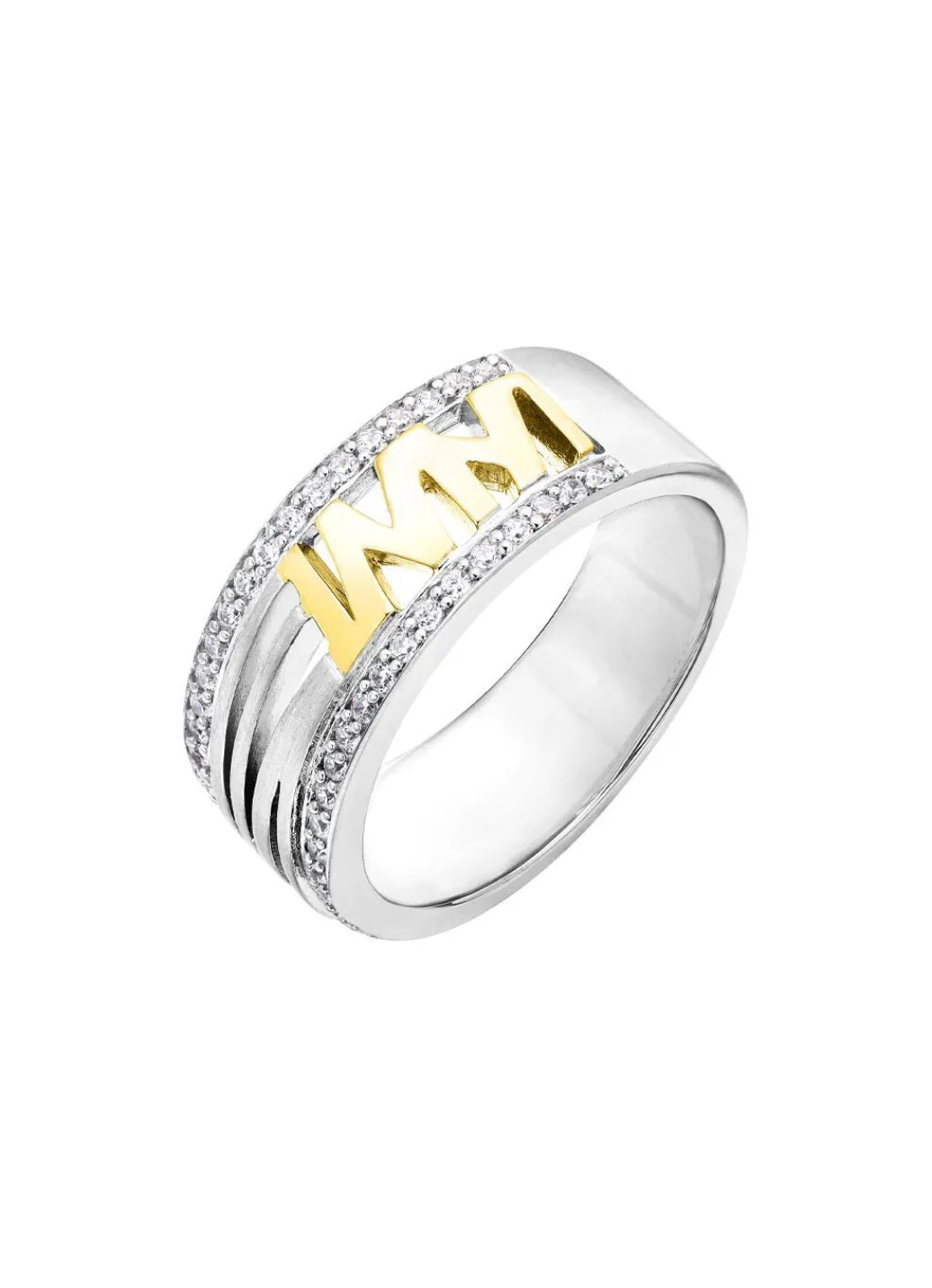 Clearance Damenring in Bicolor mit synth. Zirkonia Damen Ringe