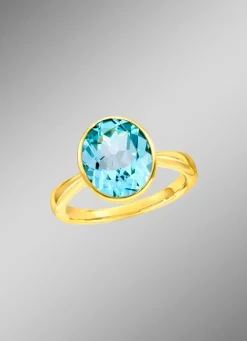 Sale Damenring mit Blautopas Damen Ringe