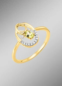 Sale Damenring mit Brillanten und Peridot Damen Ringe