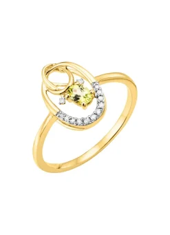 Sale Damenring mit Brillanten und Peridot Damen Ringe