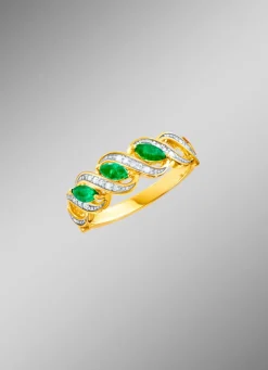 Sale Damenring mit Diamanten und Smaragde Damen Ringe
