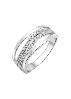 Outlet Damenring mit durchbrochenen Ringkopf Damen Ringe