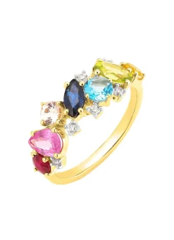 Damenring mit echten Edelsteinen Damen Ringe