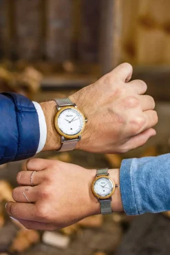 New Damenuhr mit Meshband Damen Quarzuhren
