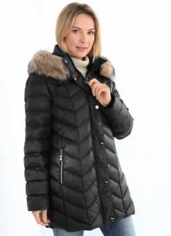 Damen Mona Daunenjacken<Daunenjacke mit abnehmbarer Kapuze