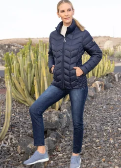 Damen Mona Daunenjacken<Daunenjacke mit nahtfeinen Reißverschlusstaschen
