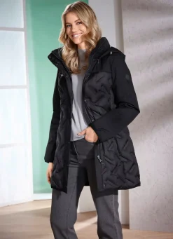 Damen Mona Daunenjacken<Daunen-Longjacke mit geklebten Kammern