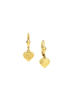 New Diamantiere Herz-Ohrringe aus Gold Damen Ohrschmuck