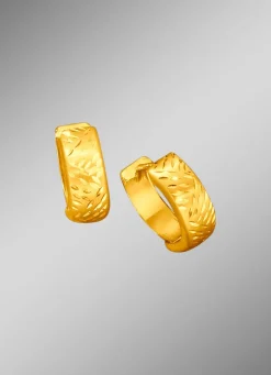 Best Diamantierte Klappcreolen Damen Ohrschmuck
