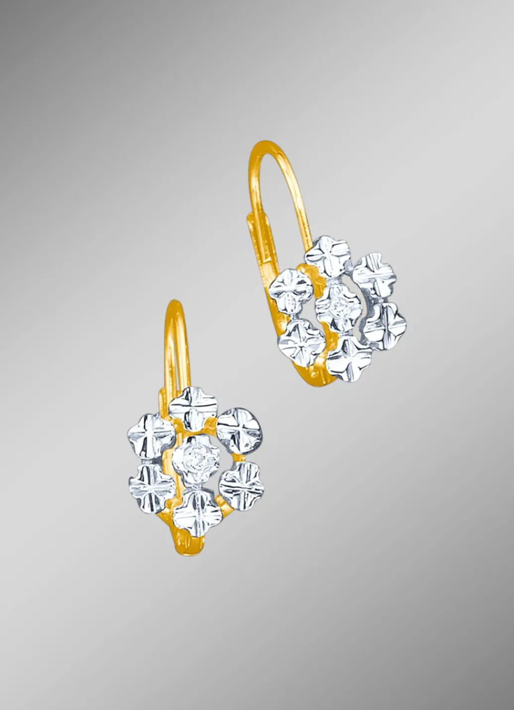 Best Diamant-Ohrringe in Blütenfrom mit 2 lupenreinen Brillanten Damen Ohrschmuck