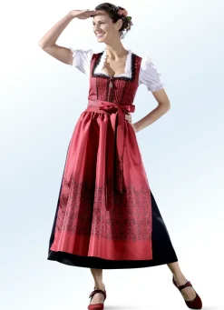 Damen Mona Blusen<Dirndlbluse mit Smokeinsatz