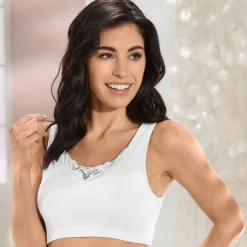 Clearance Dreierpack Bustiers mit Batist-Stickereimotiv Damen Bh Ohne Bügel|Bh-Hemd