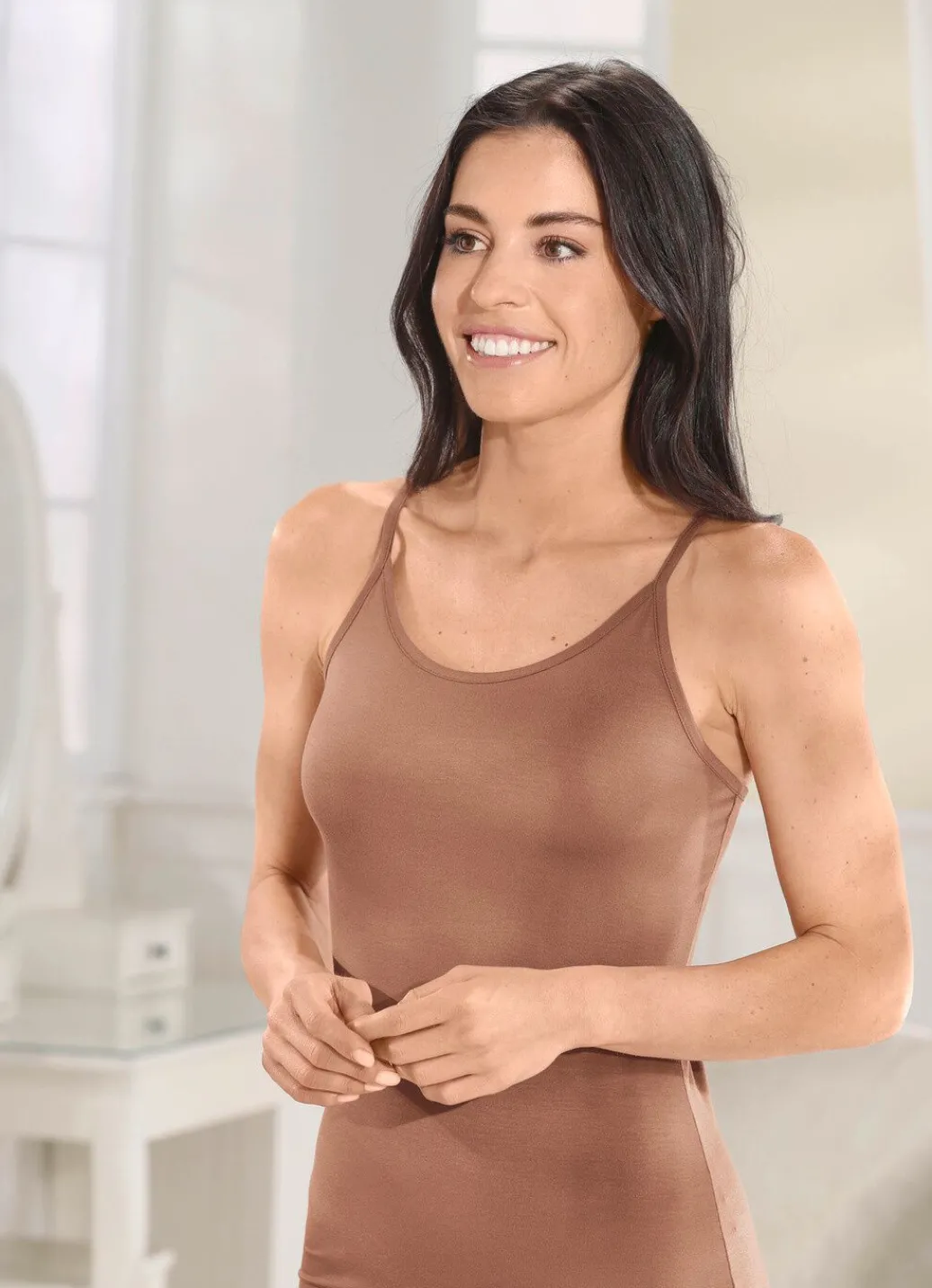 Online Dreierpack Hemden mt Spaghettiträgern Damen Unterhemden|Tops