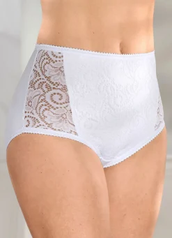 Sale Dreierpack Slips mit Elastikspitze Damen Slips