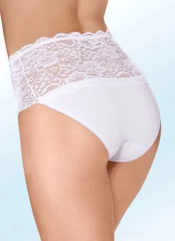 Discount Dreierpack Slips mit Elastikspitze Damen Slips