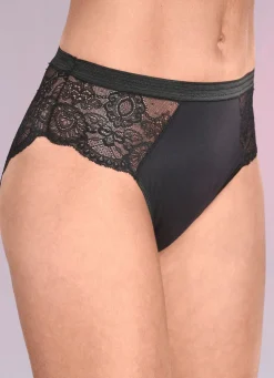 Discount Dreierpack Slips mit zarter Elastikspitze Damen Slips|Dessous