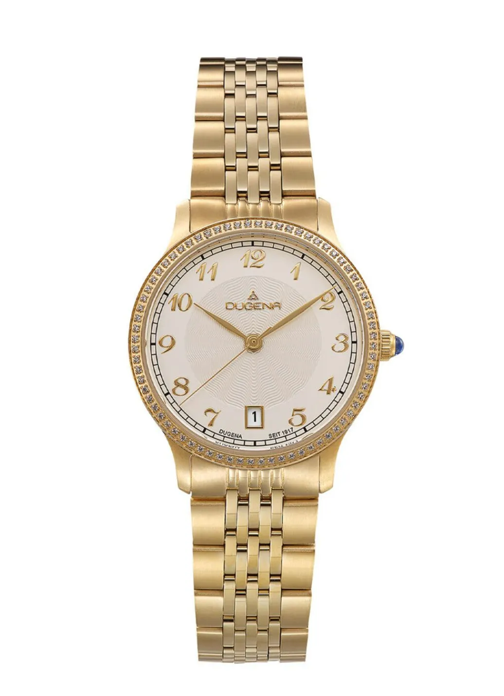 Clearance Dugena-Quartz-Damenuhr mit Edelstahlbandgehäuse Damen Quarzuhren