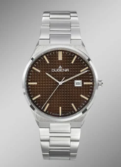 Hot Dugena-Quartz-Herrenuhr mit Edelstahlbandgehäuse Herren Quarzuhren