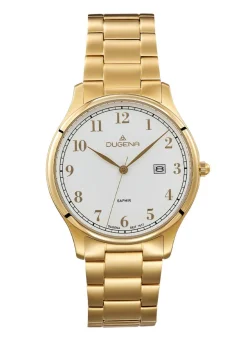 Sale Dugena-Quartz-Herrenuhr mit Edelstahlbandgehäuse Herren Quarzuhren