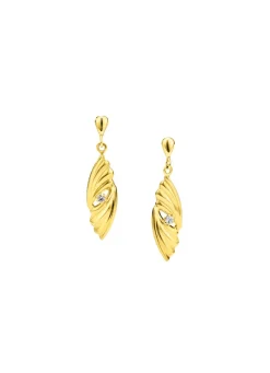 New Durchbrochene Ohrstecker mit synthetischen Zirkonia Damen Ohrschmuck