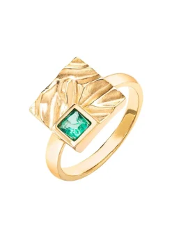 Damen Mona Ringe<Edler Damenring mit Smaragd