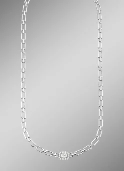 New Elegante Halskette mit synth. Zirkonia Damen Halsketten