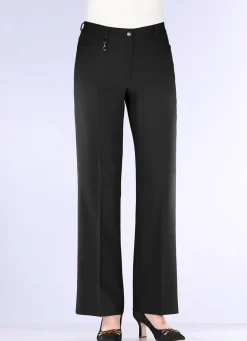 Damen Mona Lange Hosen<Elegante Hose mit apartem Zieranhänger